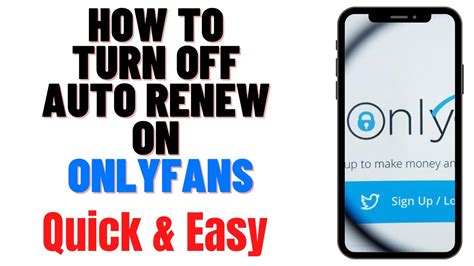 Turn Off Auto Renew on OnlyFans